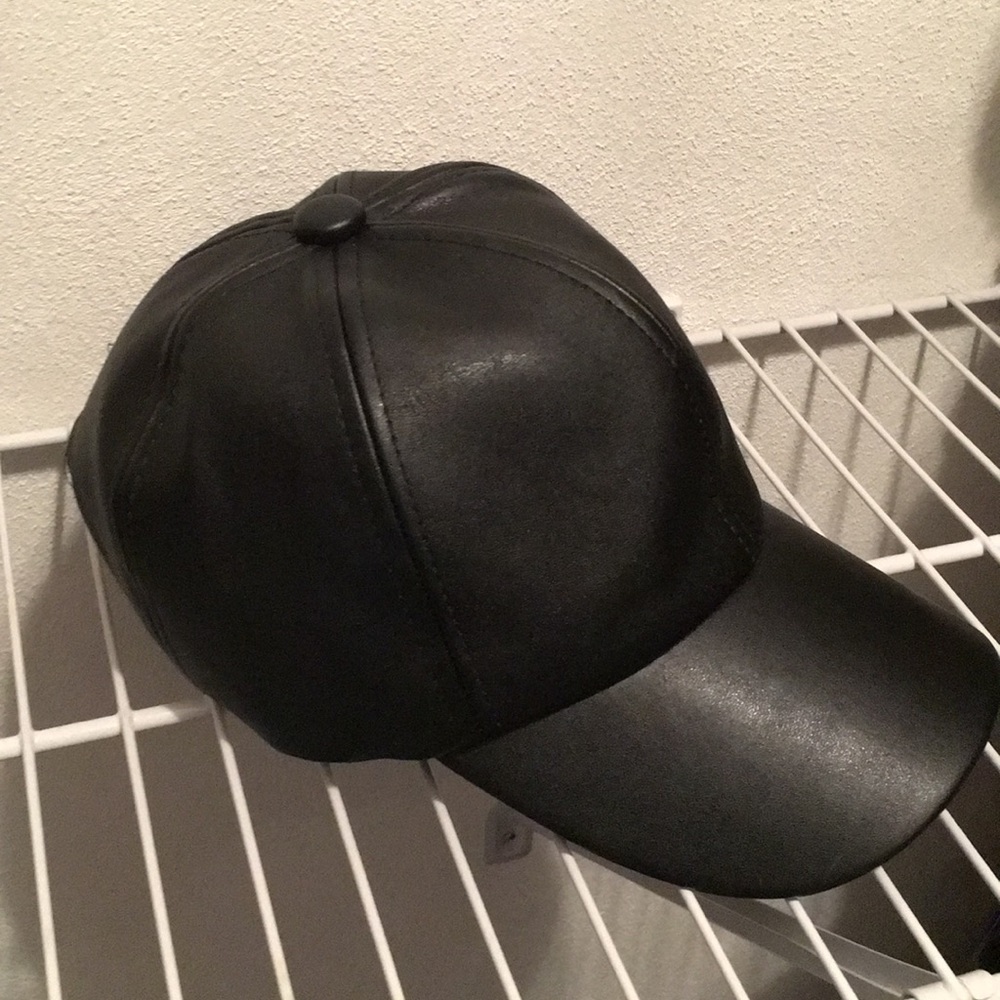 Black Leather Hat